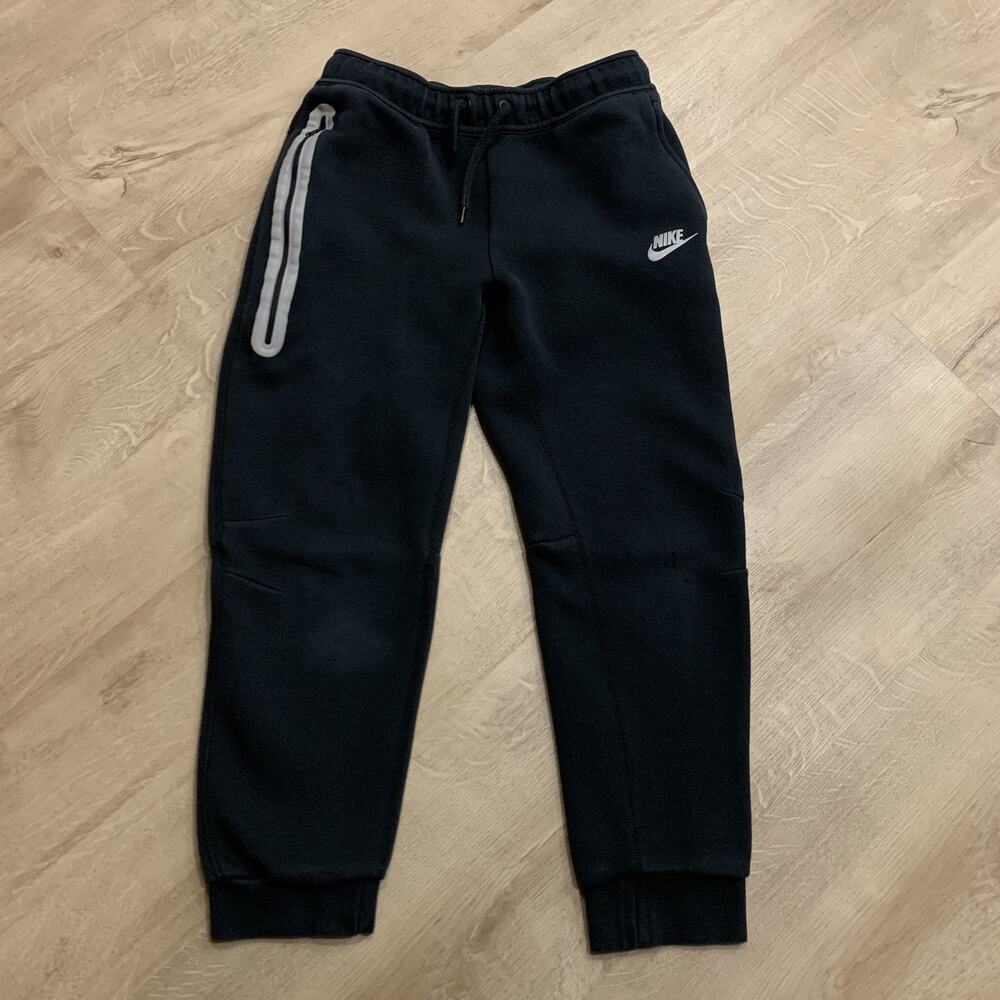 Nike Sportswear Tech Fleece Big Kids Youth Boys Large L Reflective Joggers Black